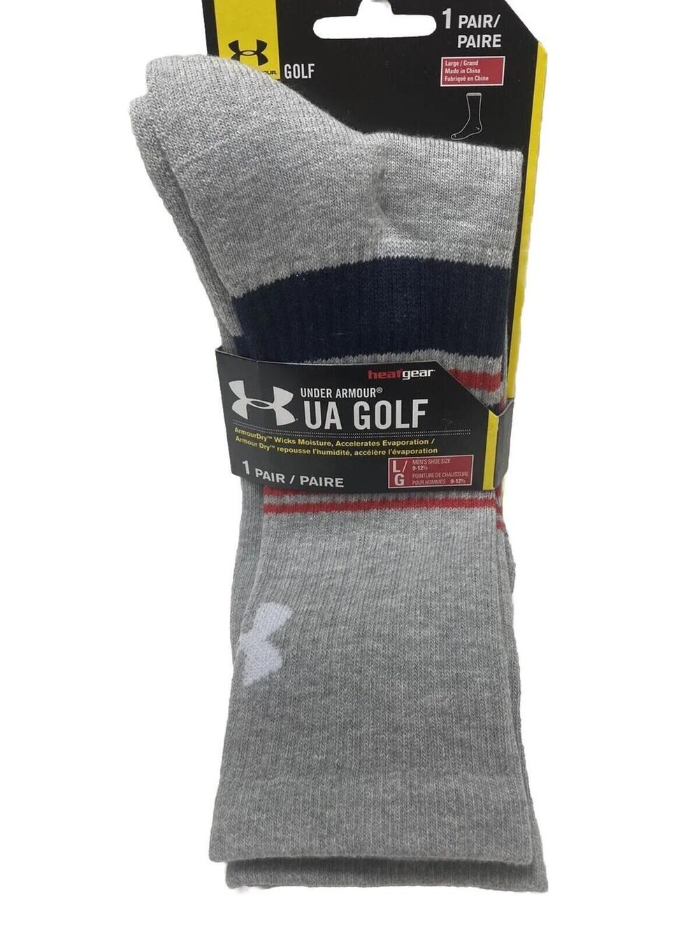 Under Armour UA Golf ArmouDry Men’s Large Moisture-Wicking Golf Socks – New